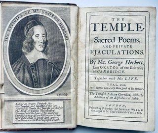 Item #227F The Temple. Sacred Poems, And Private Ejaculations. By Mr. George Herbert, Late Orator...