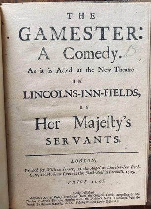 Item #375J The gamester: A Comedy. Centlivre, Susanna CENTLIVRE