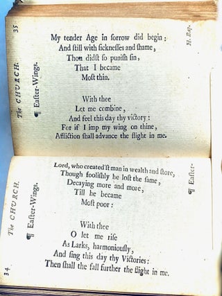 Item #689G The Temple. Sacred Poems and Private Ejaculations. By Mr. George Herbert, Late Oratour...