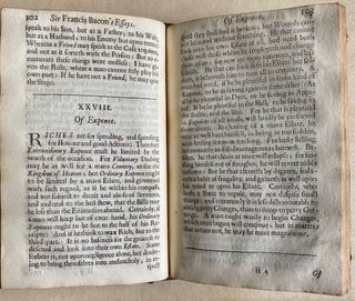The essays or counsels, civil and moral, of Sir Francis Bacon, Lord Verulam, Viscount St Alban. With a table of the colours of good & evil. Whereunto is added the wisdom of the antients. Enlarged by the honourable author himself; and now more exactly published.
