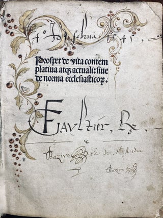 Prosper de vita contemplatina atque actuali : sive de norma ecclesiasticorum