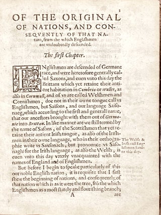 A Restitution of Decayed Intelligence. Concerning the most noble, and renowned English Nation. By the study, and travell of R.V. Dedicated unto the Kings most excellent Majestie.