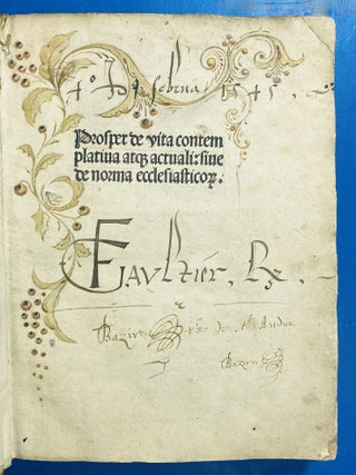 Prosper de vita contemplatina atque actuali : sive de norma ecclesiasticorum